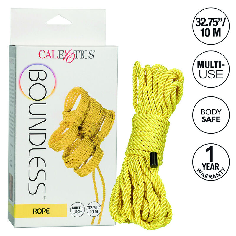 CalExotics Boundless uže za bondage, 10 m, žuto