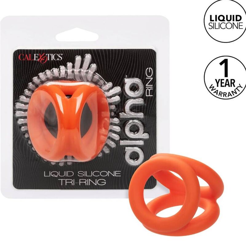 CalExotics Alpha Tri Ring narančasti prsten za penis bez vibracija