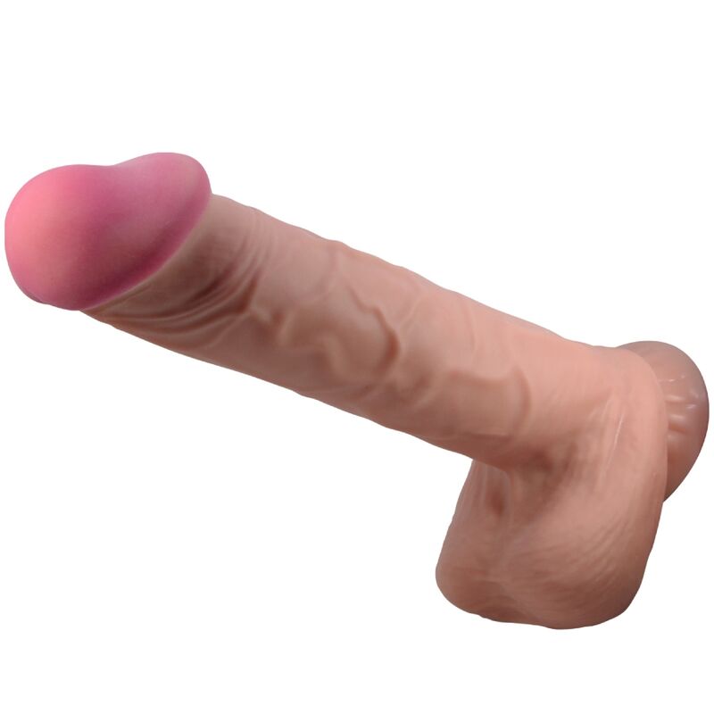 Pretty Love Sliding Skin realistični dildo, smeđi, 26 cm