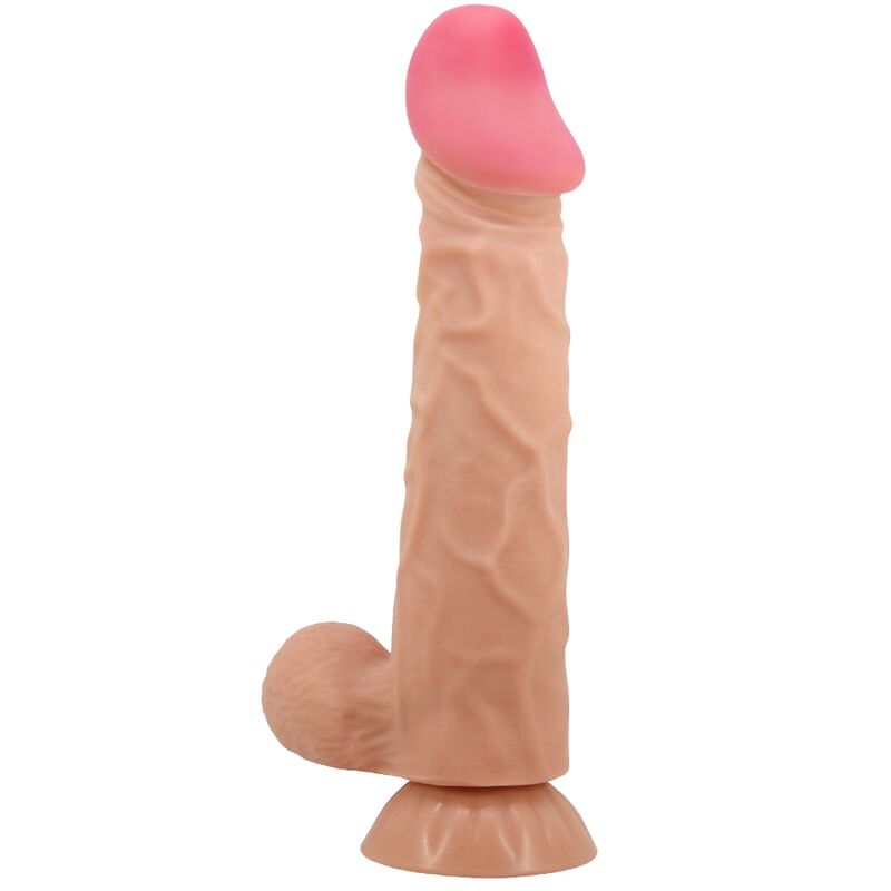 Realistični dildo Pretty Love s vakuumskom čašicom, 24 cm