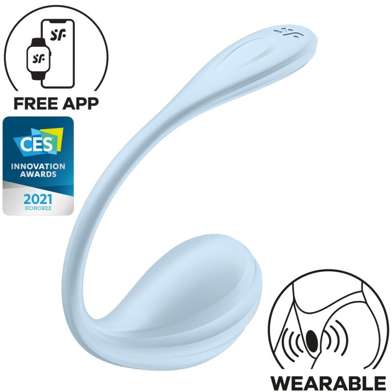 Satisfyer Smooth Petal vibrator za G točku i klitoris, nebesko plavi