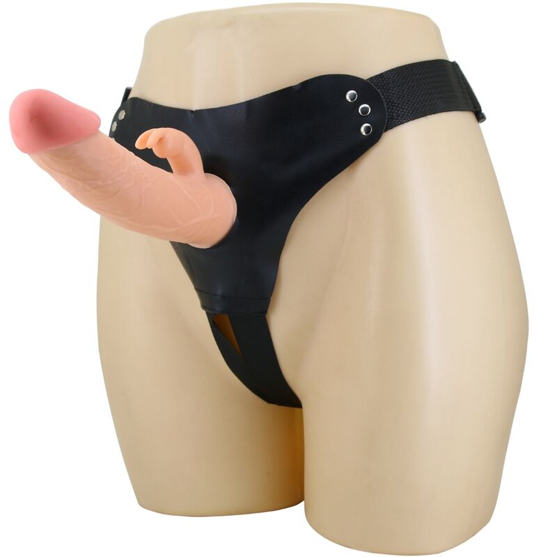 Pretty Love Mavis strap-on set s pojasom i dildom, 19 cm