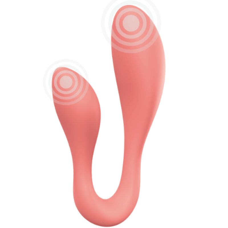 Vibrator za parove s dvostrukom stimulacijom i upravljanjem putem aplikacije, ružičasti ADRIEN LASTIC