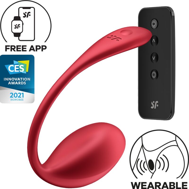 Satisfyer Shiny Petal vibrator za G-točku s daljinskim upravljačem, crveni