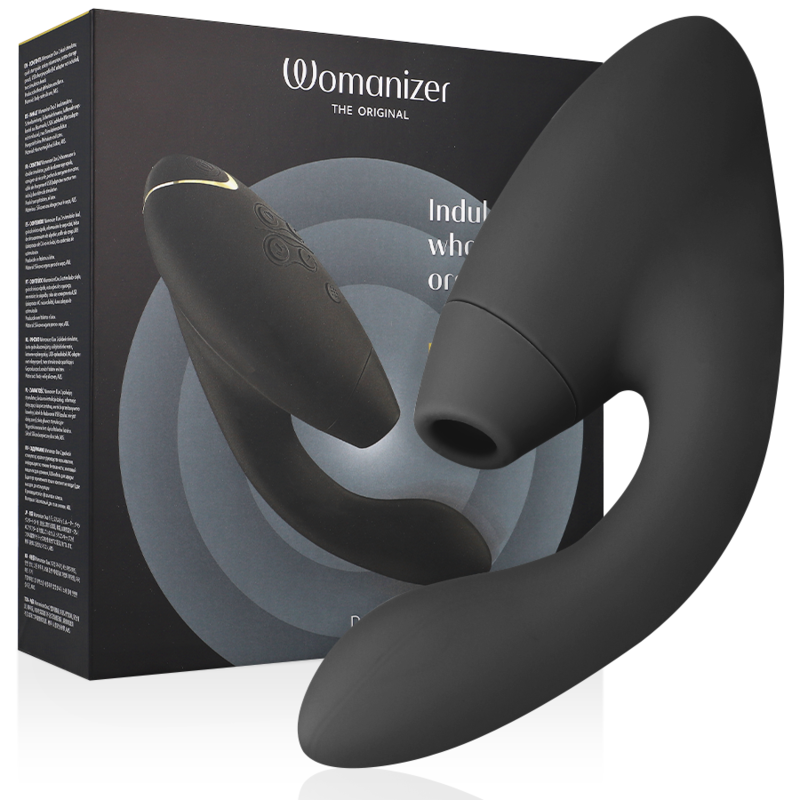 Womanizer DUO 2 vibrator s tlačnim valovima, crni