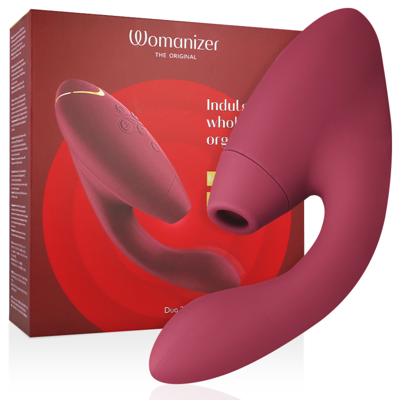 Womanizer DUO 2 stimulator tlačnim valovima, bordo crvena