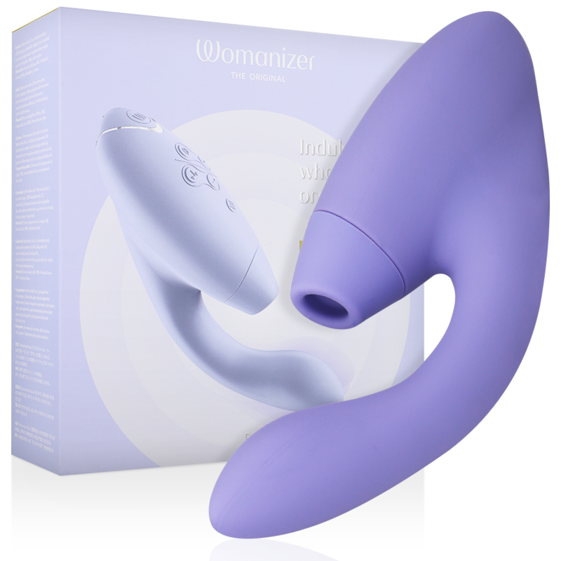 Womanizer Duo 2 vibrator s tlačnim valovima u lila boji