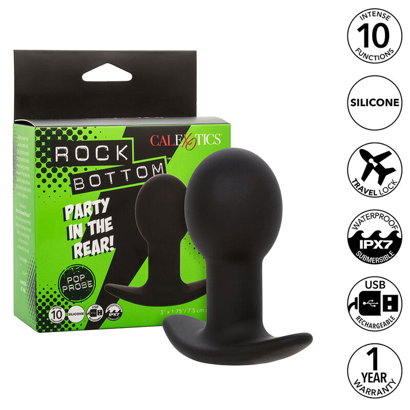 CalExotics Rock Bottom vibrirajući analni čep