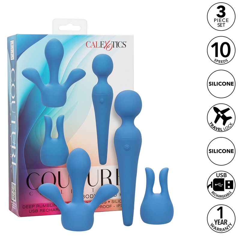 CalExotics Couture vibrator za masažu s 2 nastavka