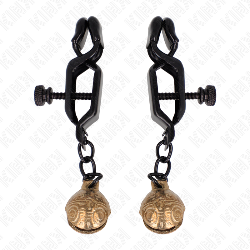 KINK Bell Jaw stezaljke za bradavice, crne, 7 cm