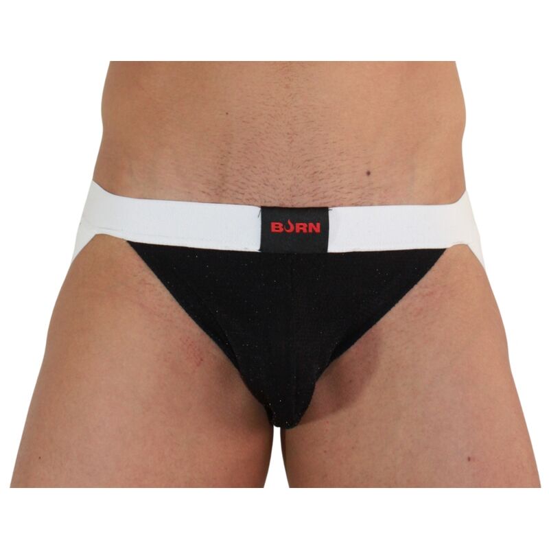 BURN 004 jockstrap u crnoj i bijeloj boji
