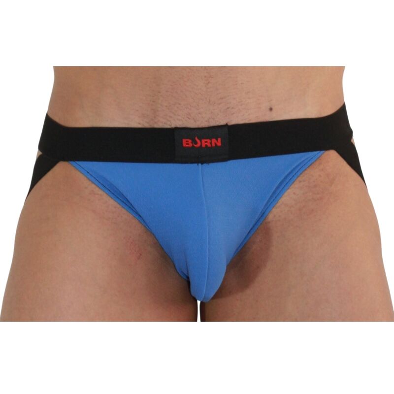 BURN 008 jockstrap u plavoj i crnoj boji, veličina L