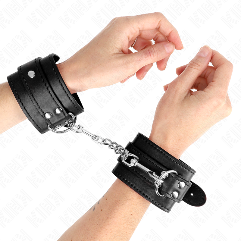 KINK Simple lisice za ruke, crne, podesive