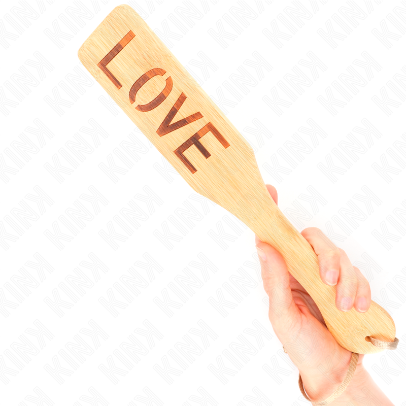 KINK Word Love lopatica od bambusa, 32 × 5,5 cm