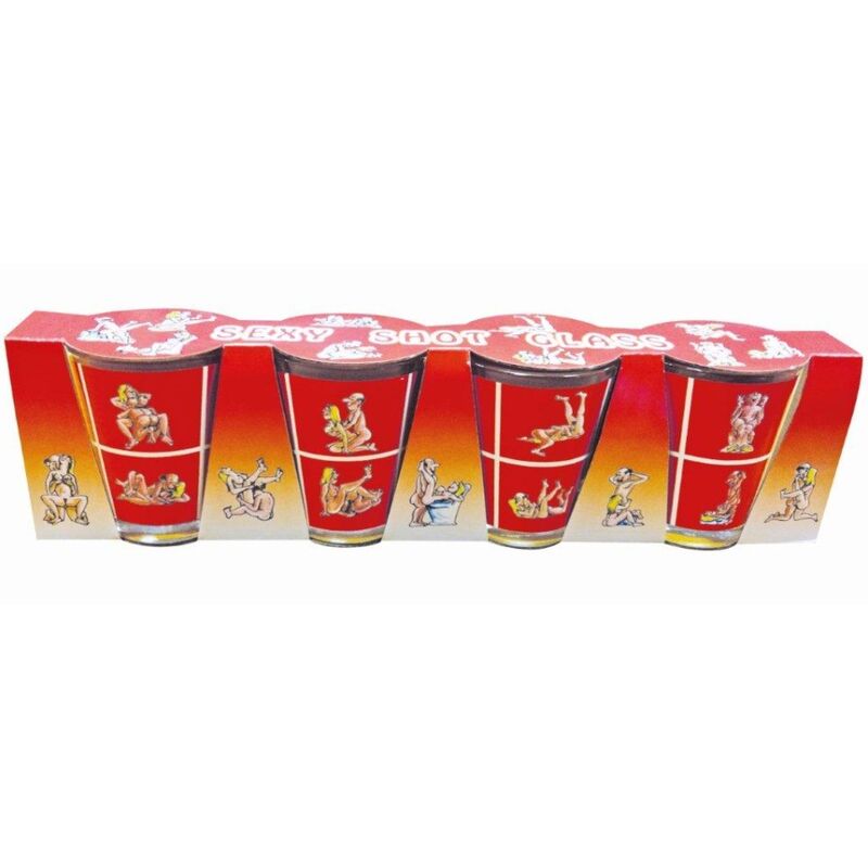Diablo Picante čašice za žestoka pića s motivima Kama Sutre, set od 4 komada