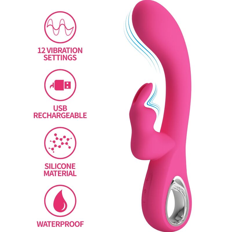 Pretty Love Novak zečji vibrator, ružičasti