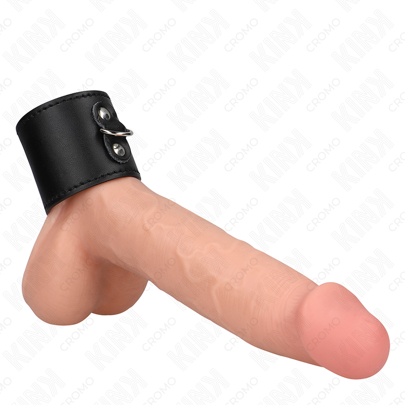 KINK kožni prsten za penis s kopčom na pritisak, 18 × 5 cm