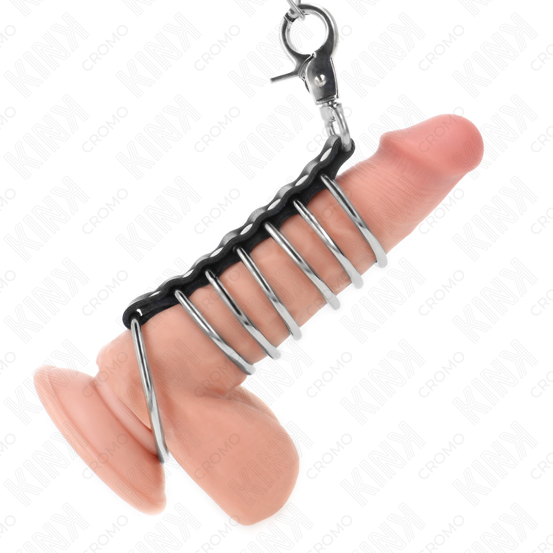 KINK set prstenova za penis sa 7 metalnih prstenova i lancem