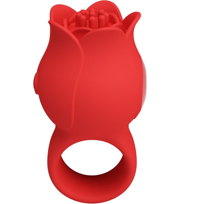 Pretty Love Jae vibrator za prst u obliku ruže, crveni