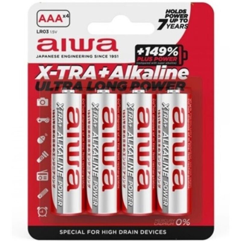 AIWA X TRA alkalne baterije AAA LR03, 4 komada