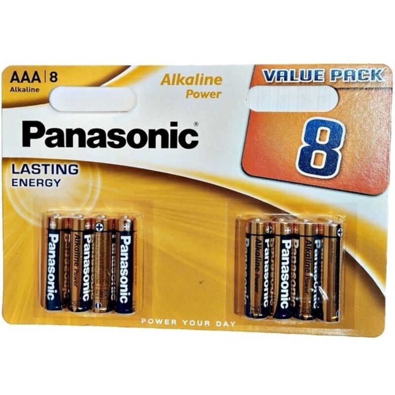Alkalne AAA baterije, dugotrajna energija za svaki dan, pakiranje od 8 komada PANASONIC
