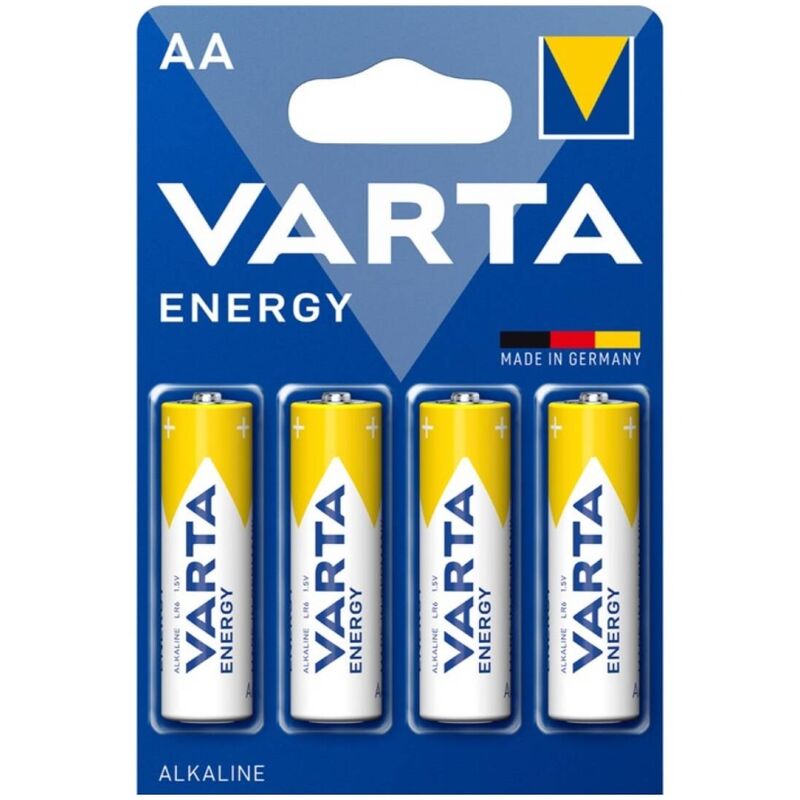 AA alkalne baterije, pakiranje od 4 komada, dugotrajne za uređaje VARTA