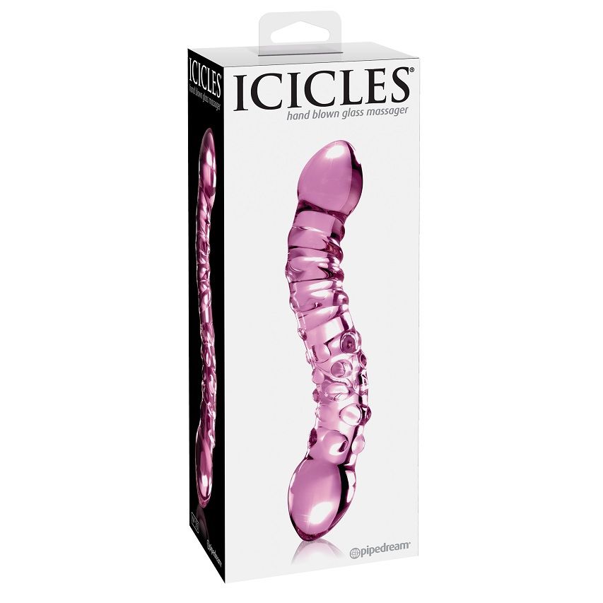 ICICLES N. 55 stakleni dildo s dva različita kraja