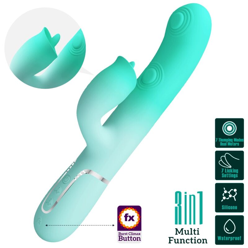 Pretty Love Gigi rabbit vibrator u akvamarin zelenoj boji