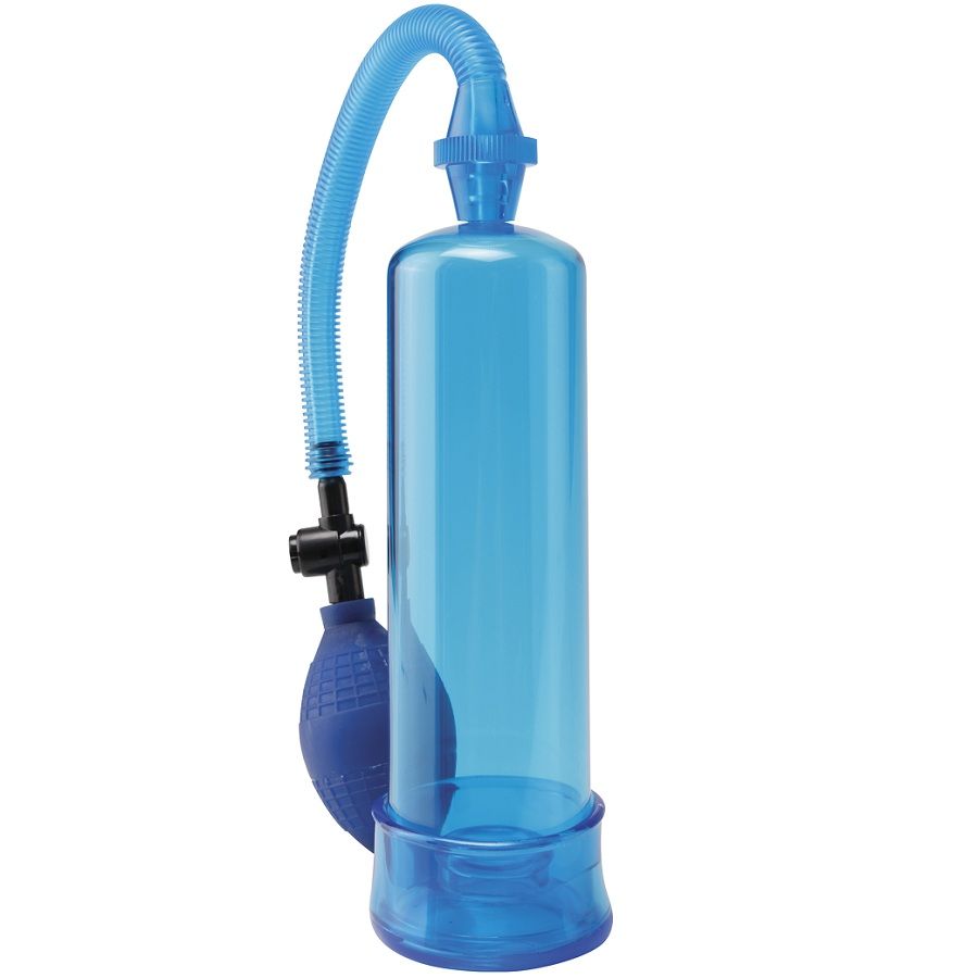PUMP WORX Beginners Power Pump Clear, plava pumpa za penis