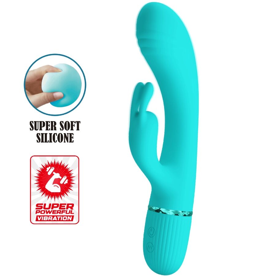 Pretty Love Scocco rabbit vibrator, tirkizni