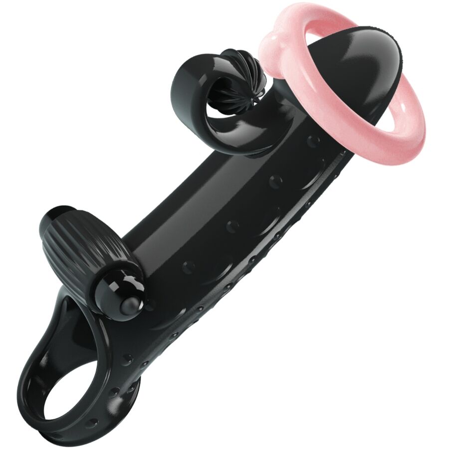 ROMANCE MC64 crni nastavak za penis s vibracijskom funkcijom