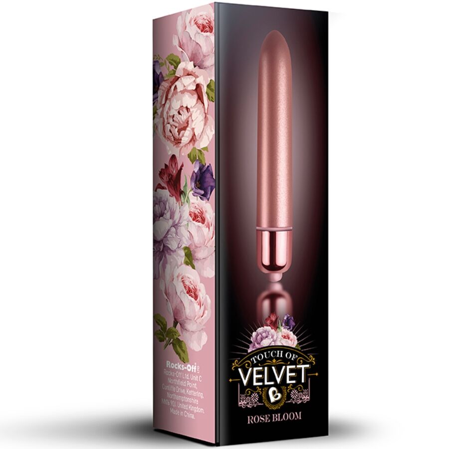 ROCKS-OFF Touch of Velvet Rose Bloom mini vibrator