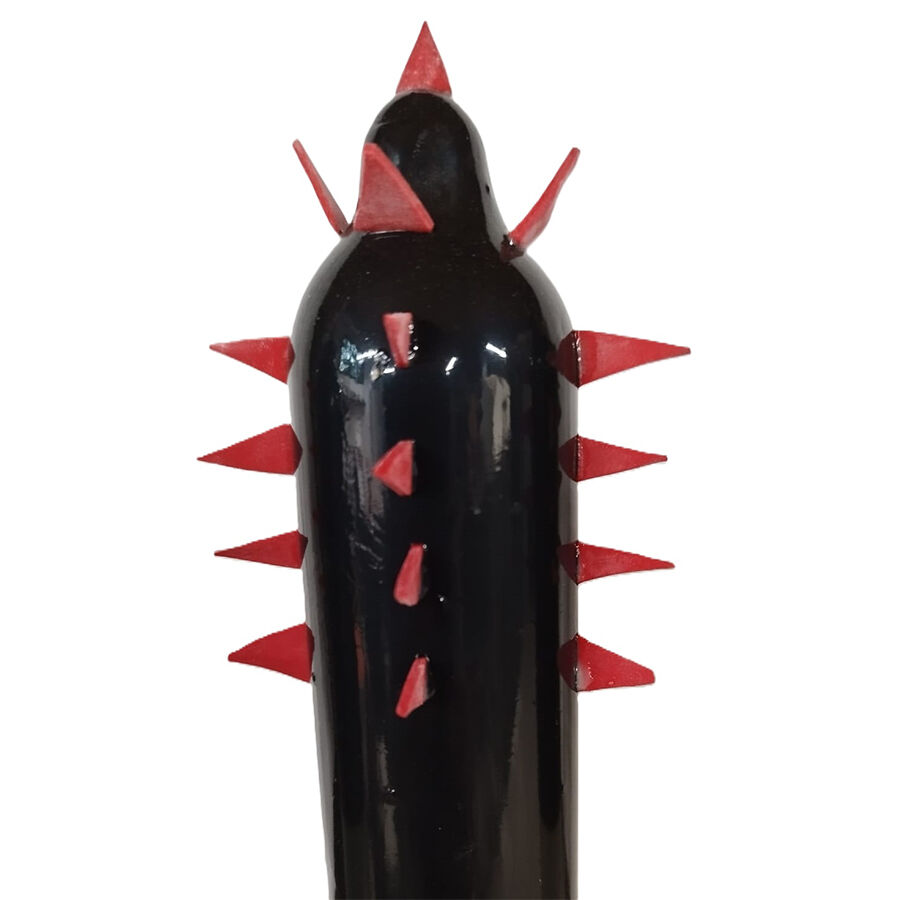 CONDOMERIE Black Cactus XL, ručno oslikan erotski dar