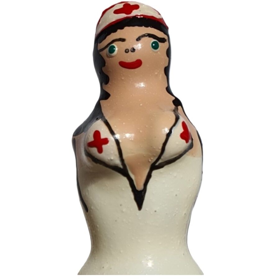 CONDOMERIE Nurse Blond, ručno oslikani ukrasni kondom kao erotski poklon