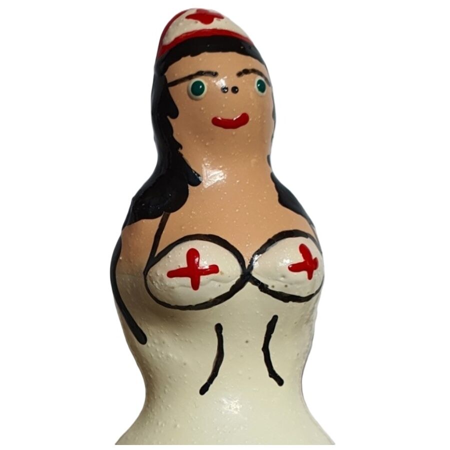 CONDOMERIE Nurse Black, ručno oslikani kondom kao novitet