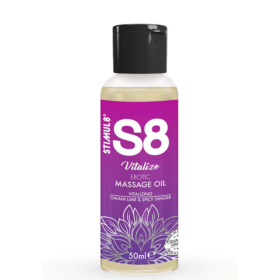 STIMUL8 S8 Vitalize ulje za masažu s limetom i đumbirom, 50 ml