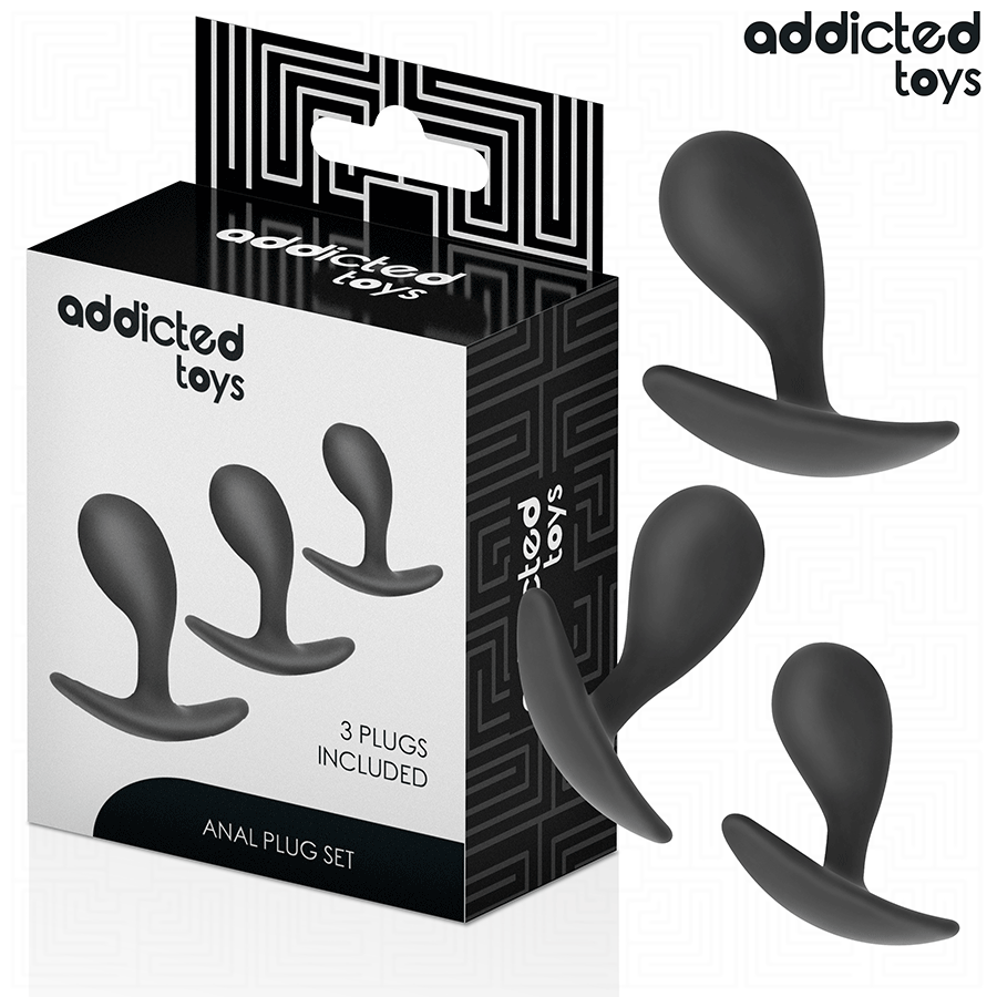 ADDICTED TOYS set silikonskih analnih čepova, 3 veličine