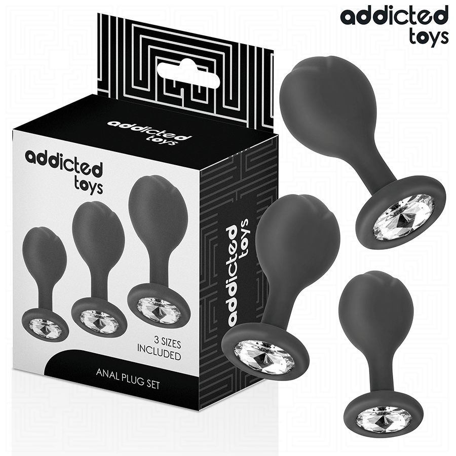 ADDICTED TOYS set analnih čepova od silikona, 3 komada