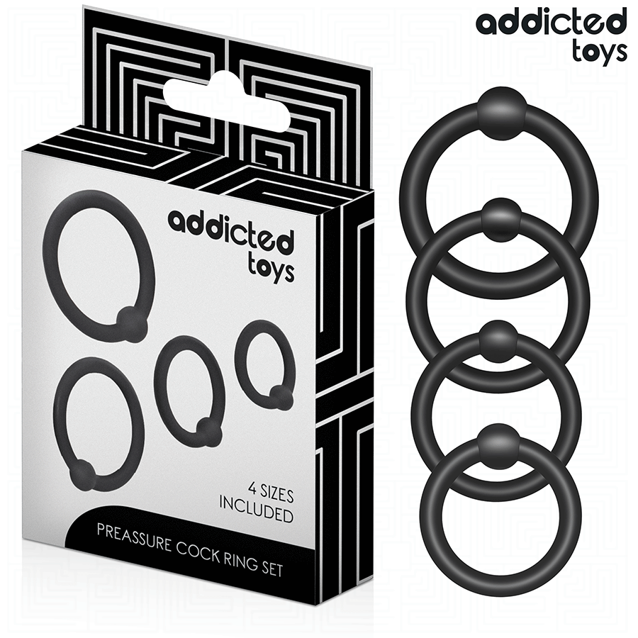 ADDICTED TOYS set silikonskih prstenova za penis, 4 prstena