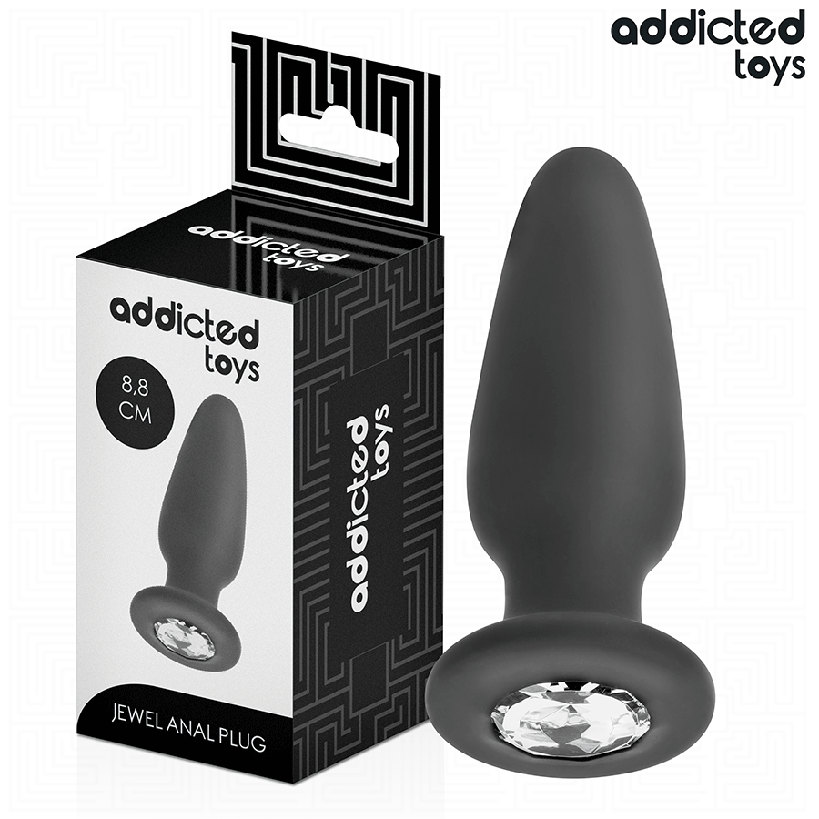 ADDICTED TOYS silikonski analni čep s ukrasnim kristalom, veličina S