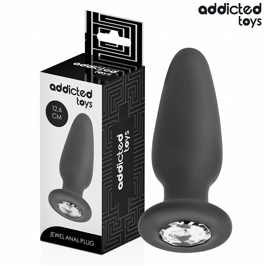 Addicted Toys silikonski analni čep s ukrasnim detaljem, veličina L