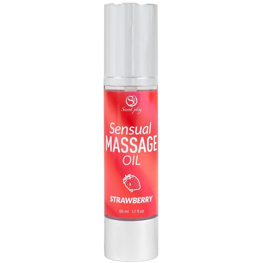 SECRETPLAY masažno ulje s mirisom jagode, 50 ml