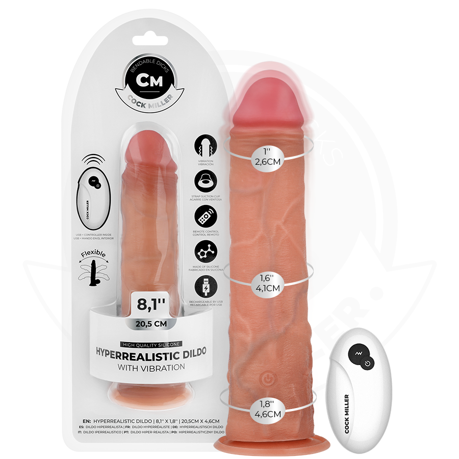Realistični vibrirajući dildo s vakuumskom čašicom i daljinskim upravljačem: COCK MILLER