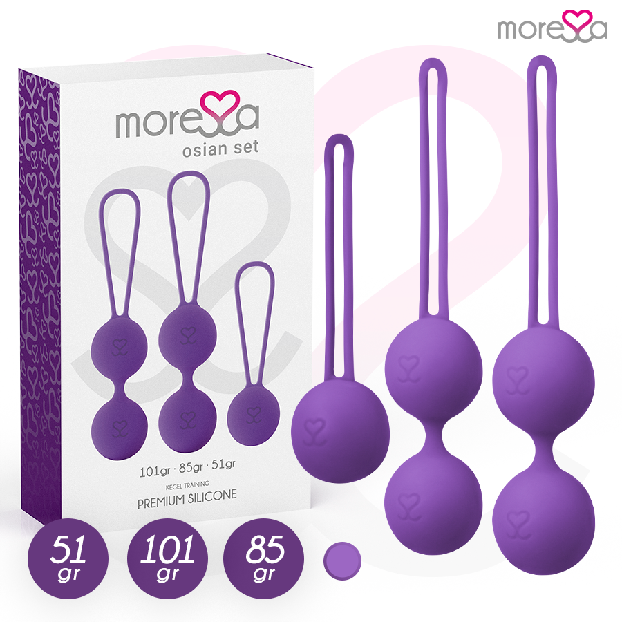 MORESSA OSIAN set ljubavnih kuglica, lila boje