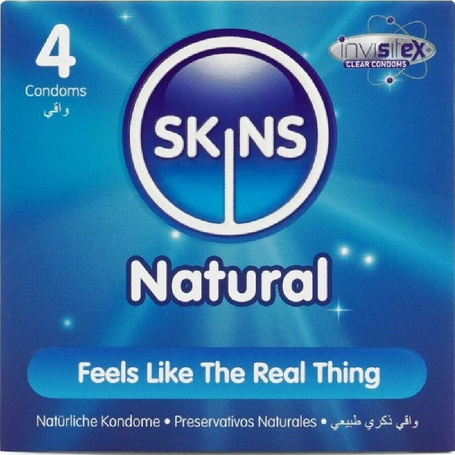 SKINS Natural Premium standardni kondomi, 4 komada