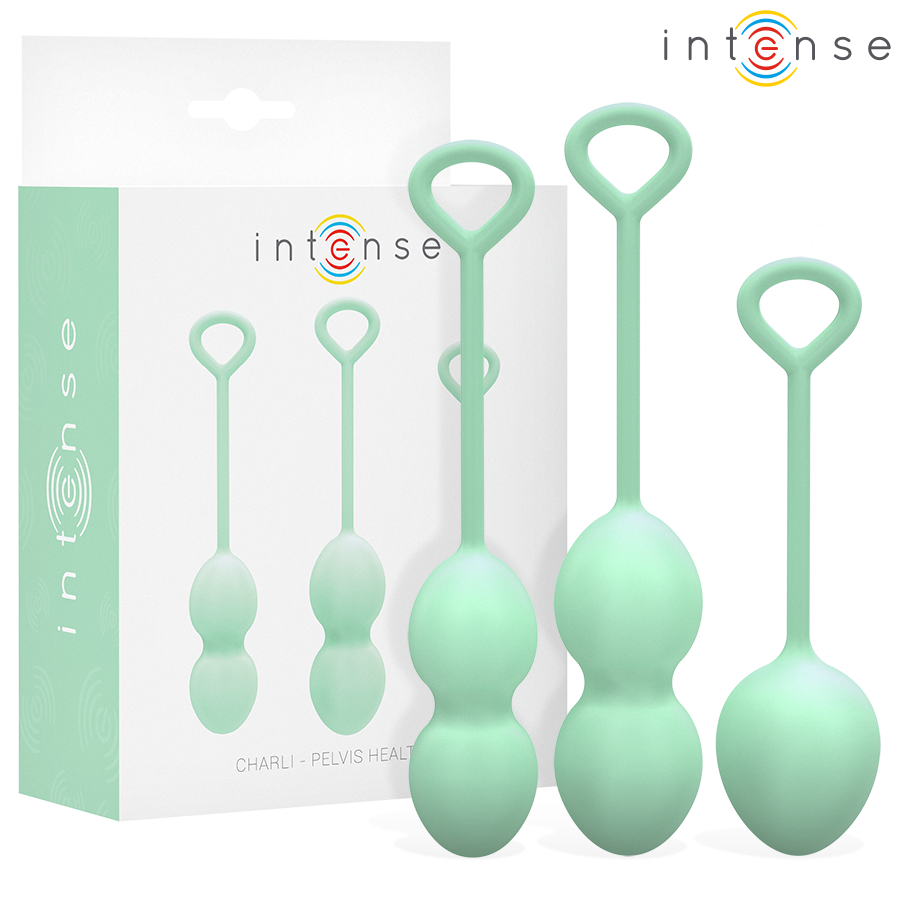 INTENSE Charli set vaginalnih kuglica u svijetloj žadnozelenoj boji