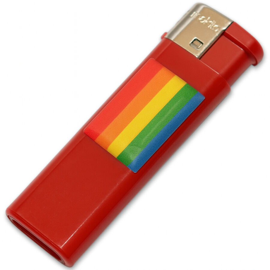 PRIDE upaljač sa zastavom duginih boja