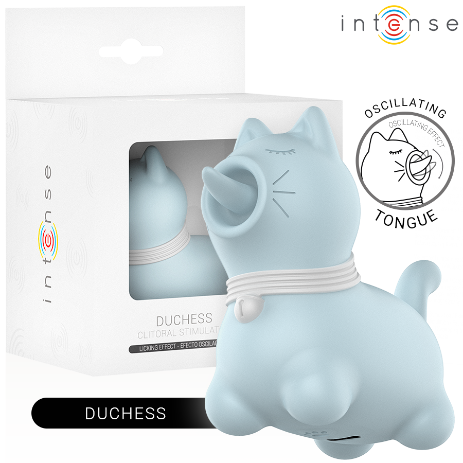 INTENSE Duchess vibrator za klitoris s rotirajućim jezikom, plavi