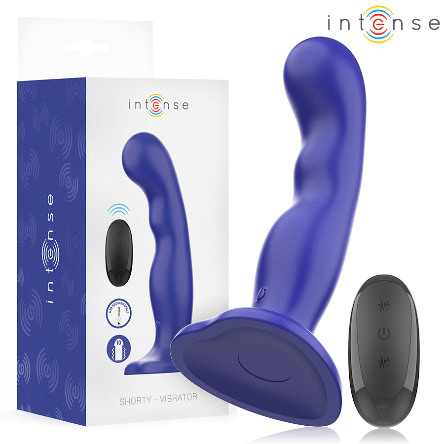 INTENSE SHORTY vibrator s daljinskim upravljačem i vakuumskom bazom