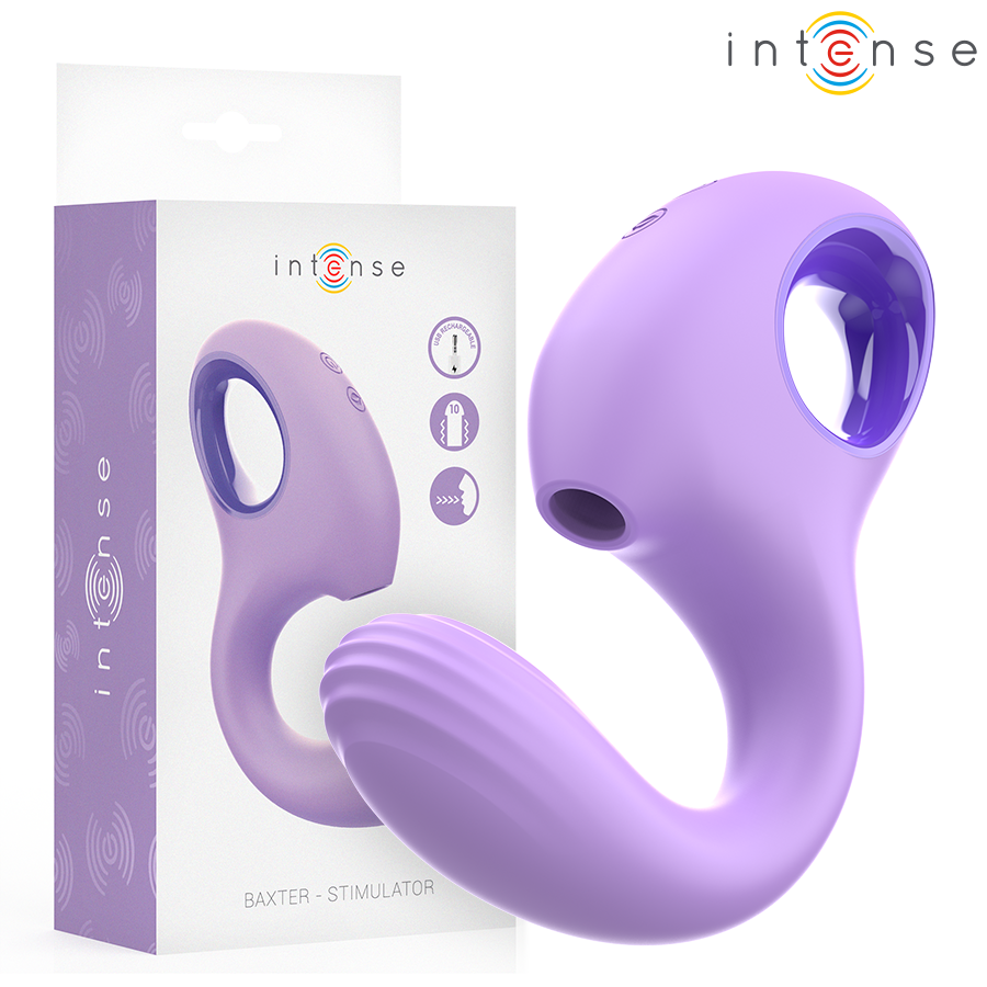 INTENSE BAXTER vibrator s tlačnim valovima i vibracijama, ljubičasti